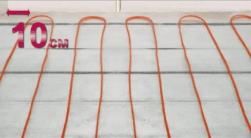 Укладка кабеля для электрического теплого пола